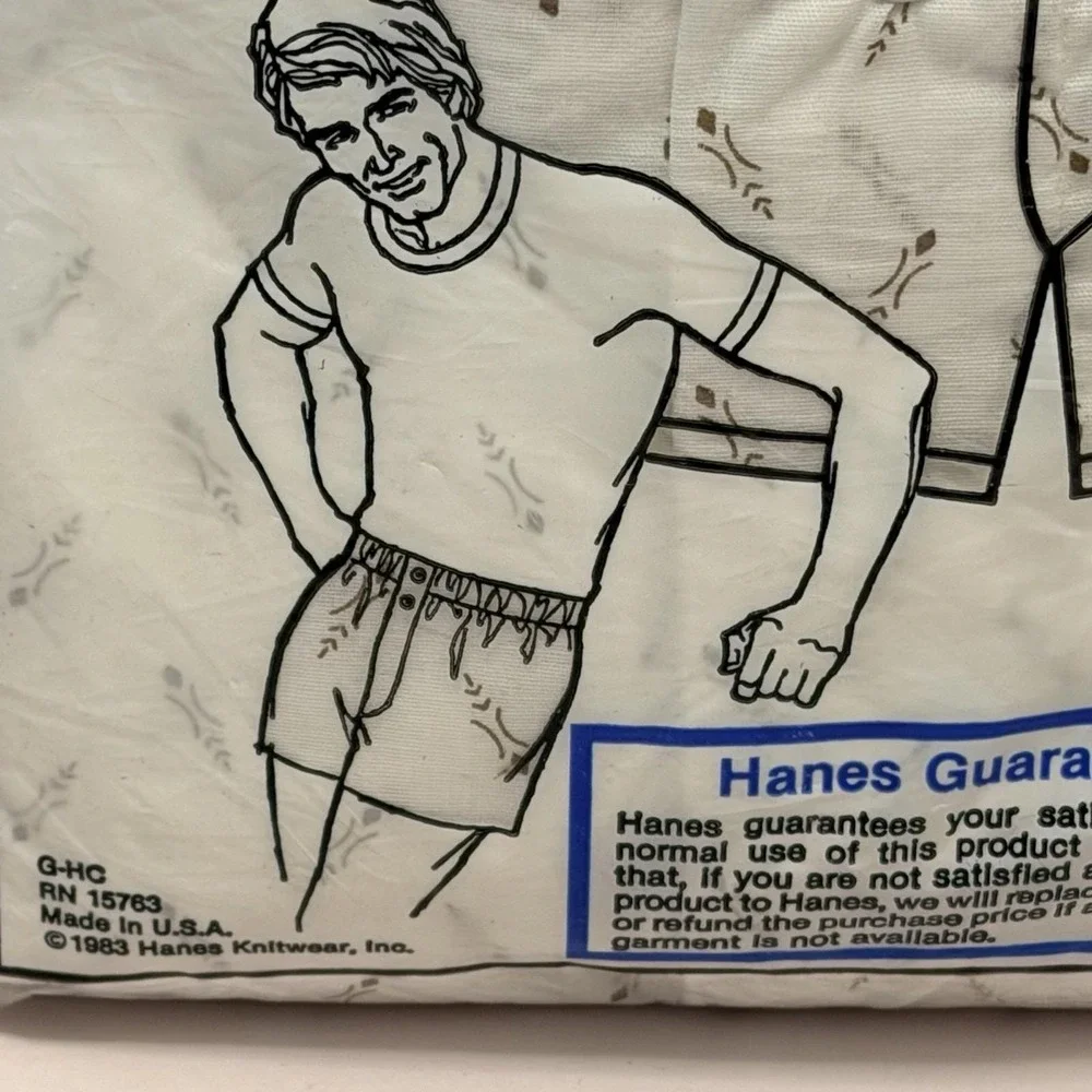 Mens Vintage Hanes Gripper Boxers 3 Pack Size 32 Sealed Deadstock Underwear Snap